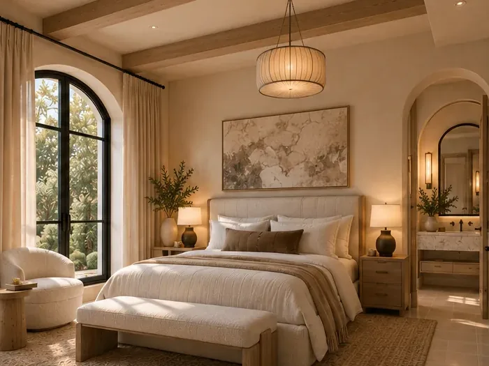 Casa Miguel guest bedroom 3D render