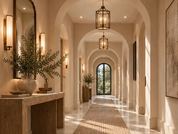 Casa Miguel hallway + entry 3D render